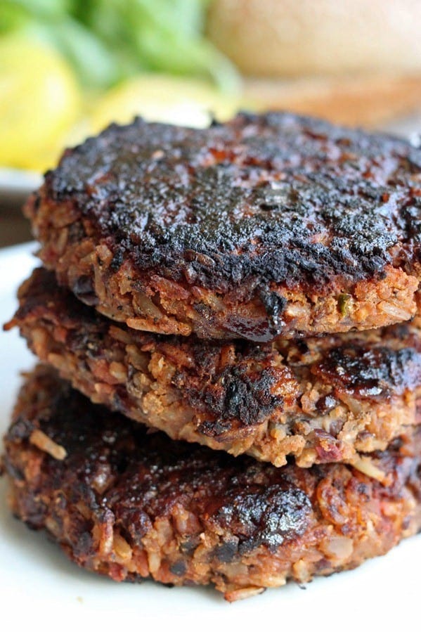 bbq black bean & brown rice burgers5