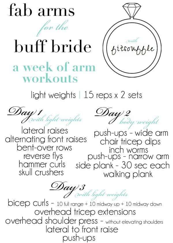 Arm workout for bride