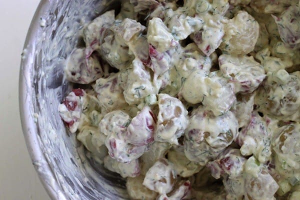 Greek yogurt vinegar dill potato salad3