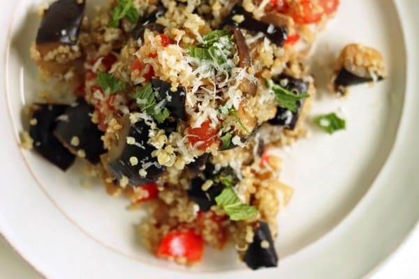 Roasted eggplant quinoa salad4