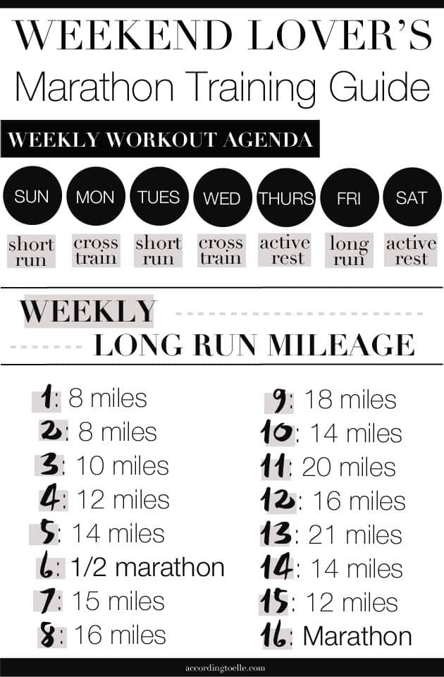 Friday long run marathon training plan