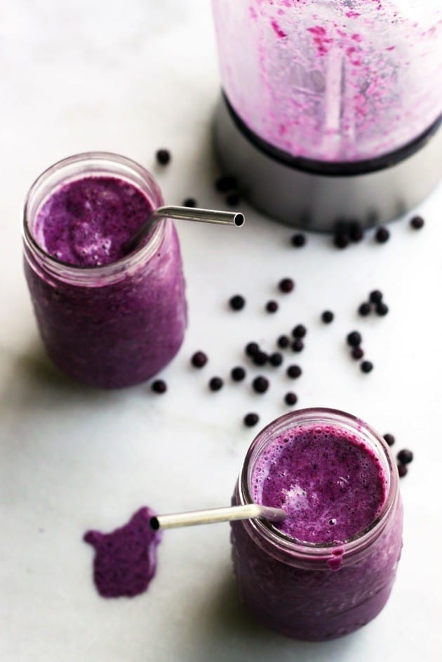 Red cabbage blueberry smoothie 3