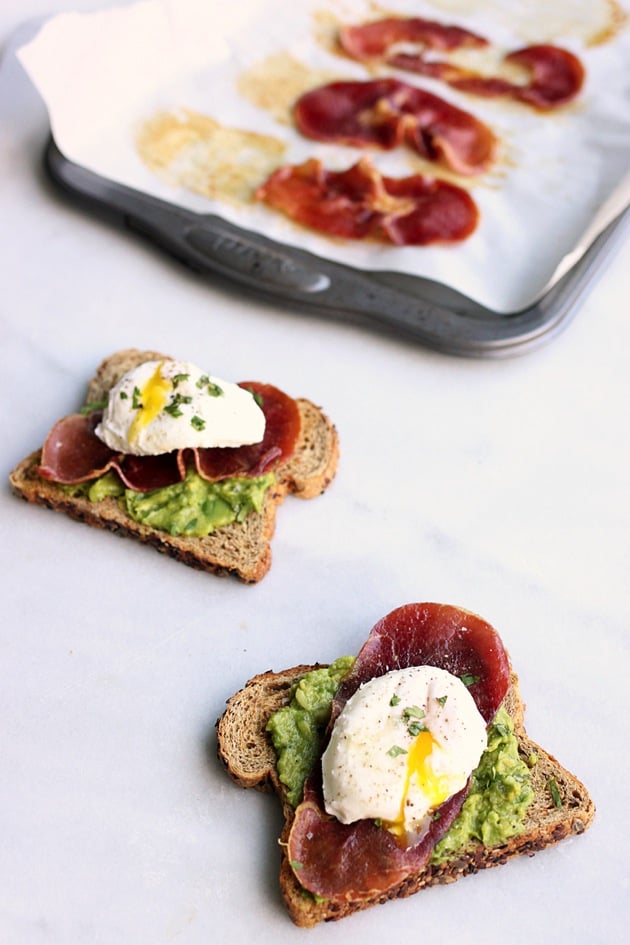 Poached Egg + Crispy Prosciutto Avocado Toast1